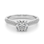 Brilliant Remount Ring Round Diamond Engagement Ring in 10K/14K gold and platinum with certified lab-grown or natural diamonds
