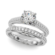 Brilliant Remount Ring Round Diamond Engagement Ring in 10K/14K gold and platinum with certified lab-grown or natural diamonds