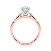 Brilliant Remount Ring Round Diamond Engagement Ring in 10K/14K gold and platinum with certified lab-grown or natural diamonds