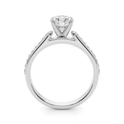 Brilliant Remount Ring Round Diamond Engagement Ring in 10K/14K gold and platinum with certified lab-grown or natural diamonds