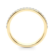 Half Half Eternity Ring in Gold & Platinum