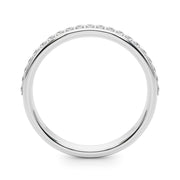 Half Half Eternity Ring in Gold & Platinum