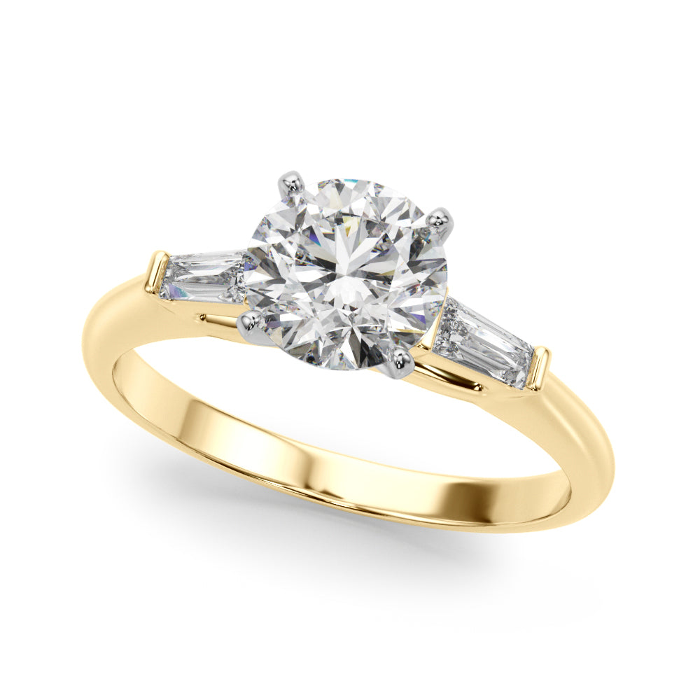 Majestic Remount Ring Round Diamond Engagement Ring in 10K/14K gold and platinum with certified lab-grown or natural diamonds