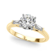 Majestic Remount Ring Round Diamond Engagement Ring in 10K/14K gold and platinum with certified lab-grown or natural diamonds