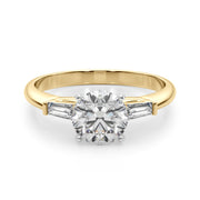 Majestic Remount Ring Round Diamond Engagement Ring in 10K/14K gold and platinum with certified lab-grown or natural diamonds