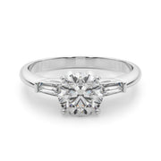 Majestic Remount Ring Round Diamond Engagement Ring in 10K/14K gold and platinum with certified lab-grown or natural diamonds