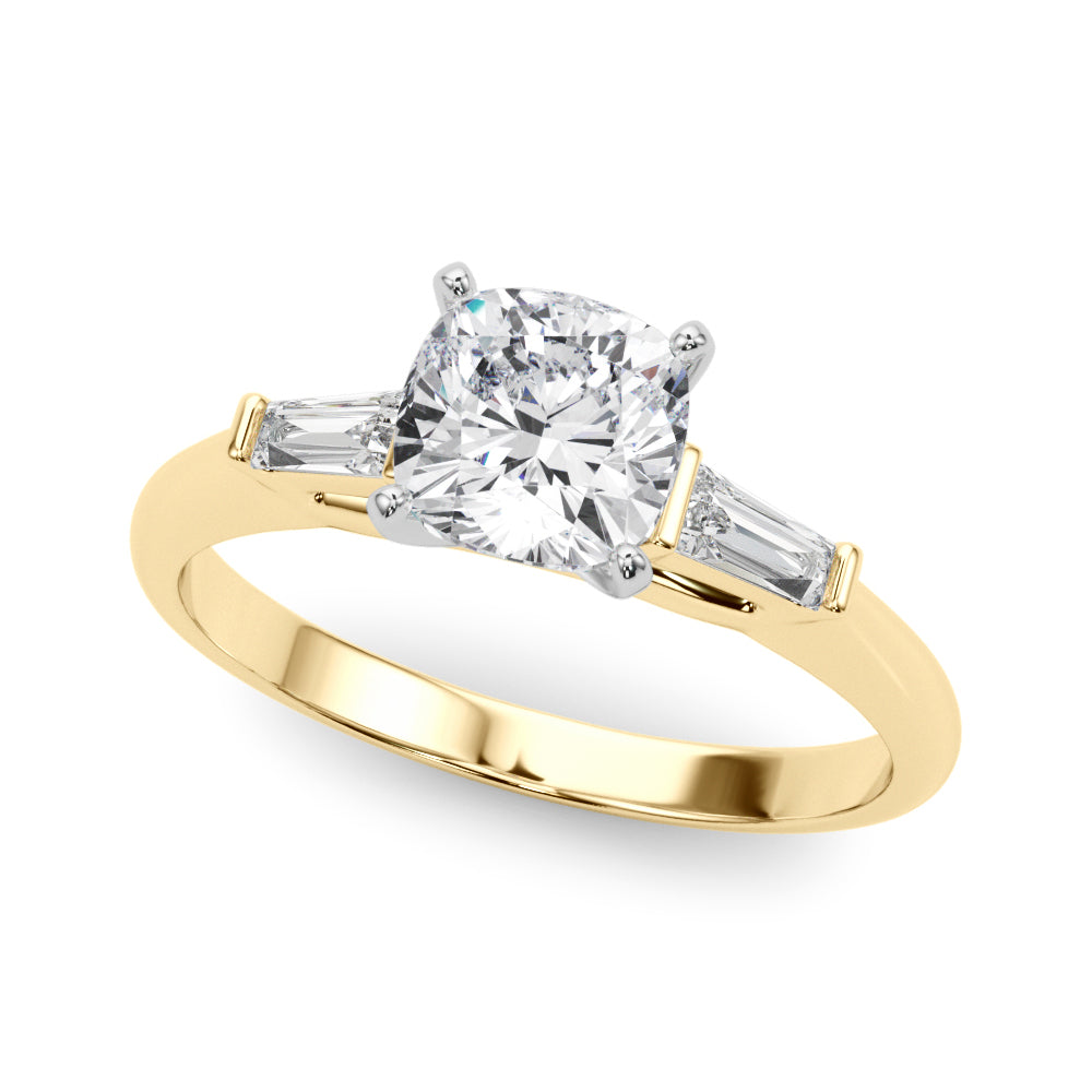 Majestic Remount Ring Round Diamond Engagement Ring in 10K/14K gold and platinum with certified lab-grown or natural diamonds
