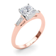 Majestic Remount Ring Round Diamond Engagement Ring in 10K/14K gold and platinum with certified lab-grown or natural diamonds