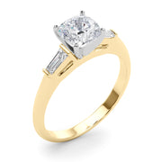 Majestic Remount Ring Round Diamond Engagement Ring in 10K/14K gold and platinum with certified lab-grown or natural diamonds