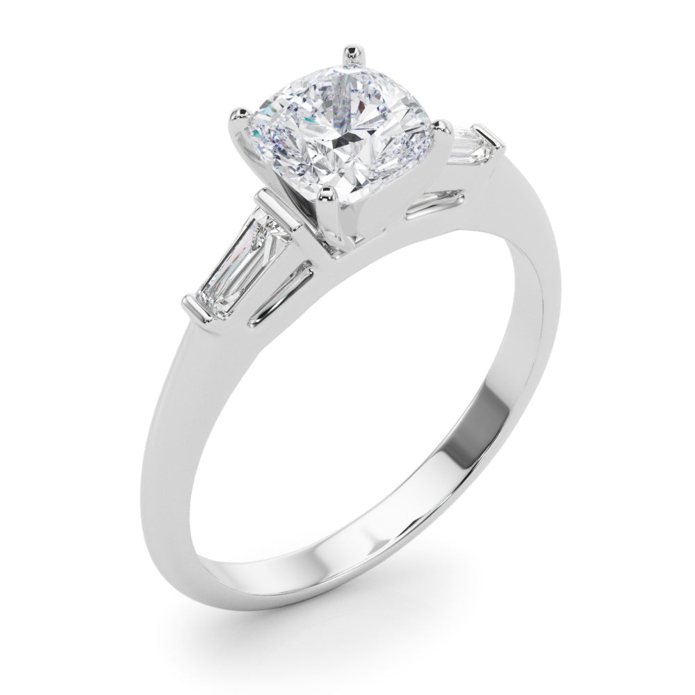 Majestic Remount Ring Round Diamond Engagement Ring in 10K/14K gold and platinum with certified lab-grown or natural diamonds