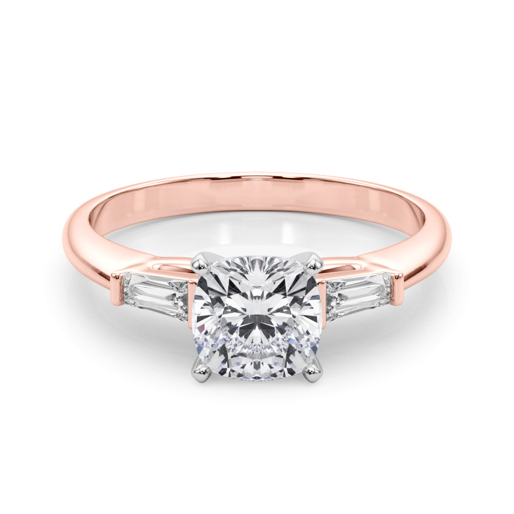 Majestic Remount Ring Round Diamond Engagement Ring in 10K/14K gold and platinum with certified lab-grown or natural diamonds
