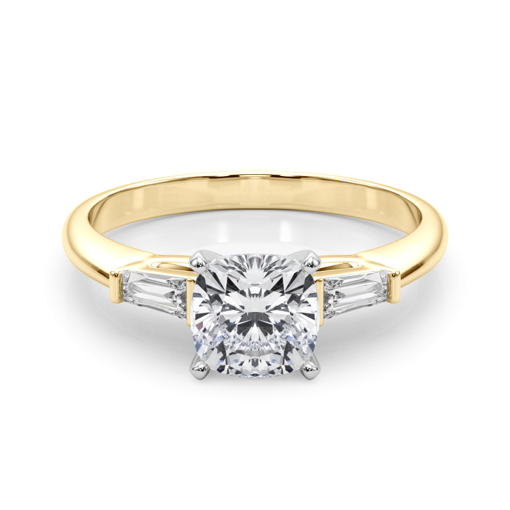 Majestic Remount Ring Round Diamond Engagement Ring in 10K/14K gold and platinum with certified lab-grown or natural diamonds
