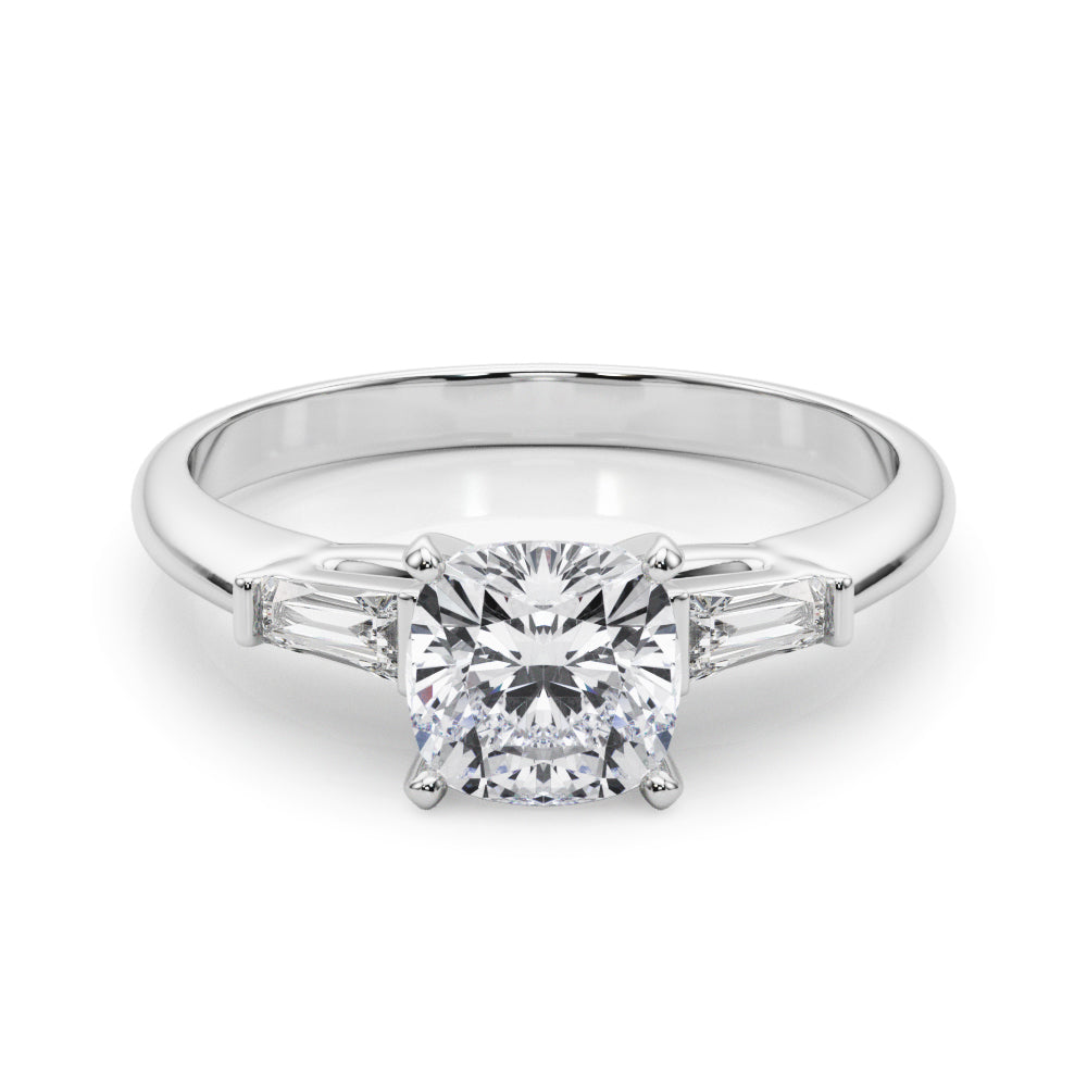 Majestic Remount Ring Round Diamond Engagement Ring in 10K/14K gold and platinum with certified lab-grown or natural diamonds