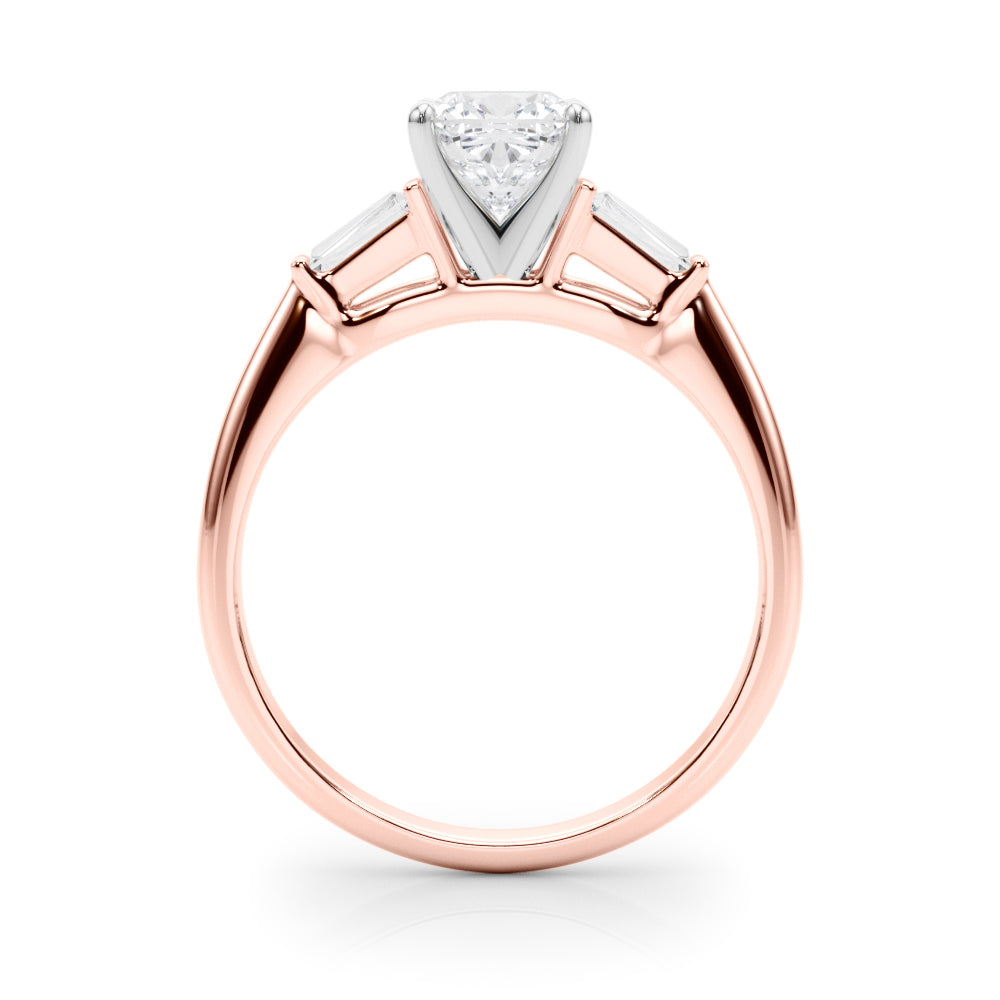 Majestic Remount Ring Round Diamond Engagement Ring in 10K/14K gold and platinum with certified lab-grown or natural diamonds