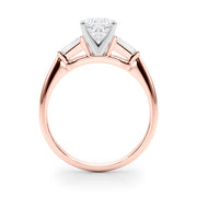 Majestic Remount Ring Round Diamond Engagement Ring in 10K/14K gold and platinum with certified lab-grown or natural diamonds