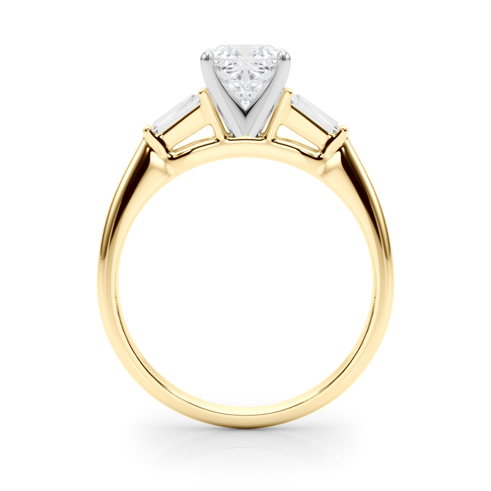 Majestic Remount Ring Round Diamond Engagement Ring in 10K/14K gold and platinum with certified lab-grown or natural diamonds