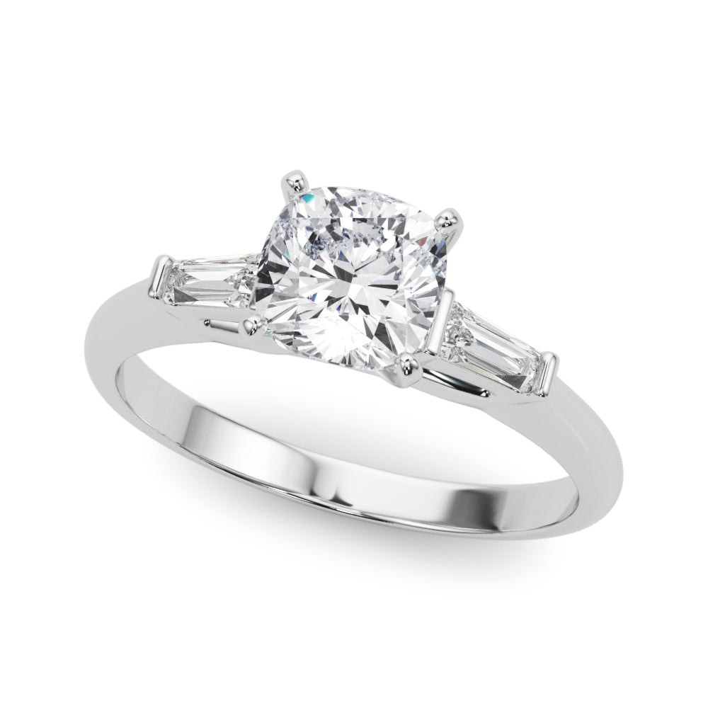 Majestic Remount Ring Round Diamond Engagement Ring in 10K/14K gold and platinum with certified lab-grown or natural diamonds