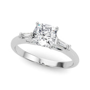 Majestic Remount Ring Round Diamond Engagement Ring in 10K/14K gold and platinum with certified lab-grown or natural diamonds