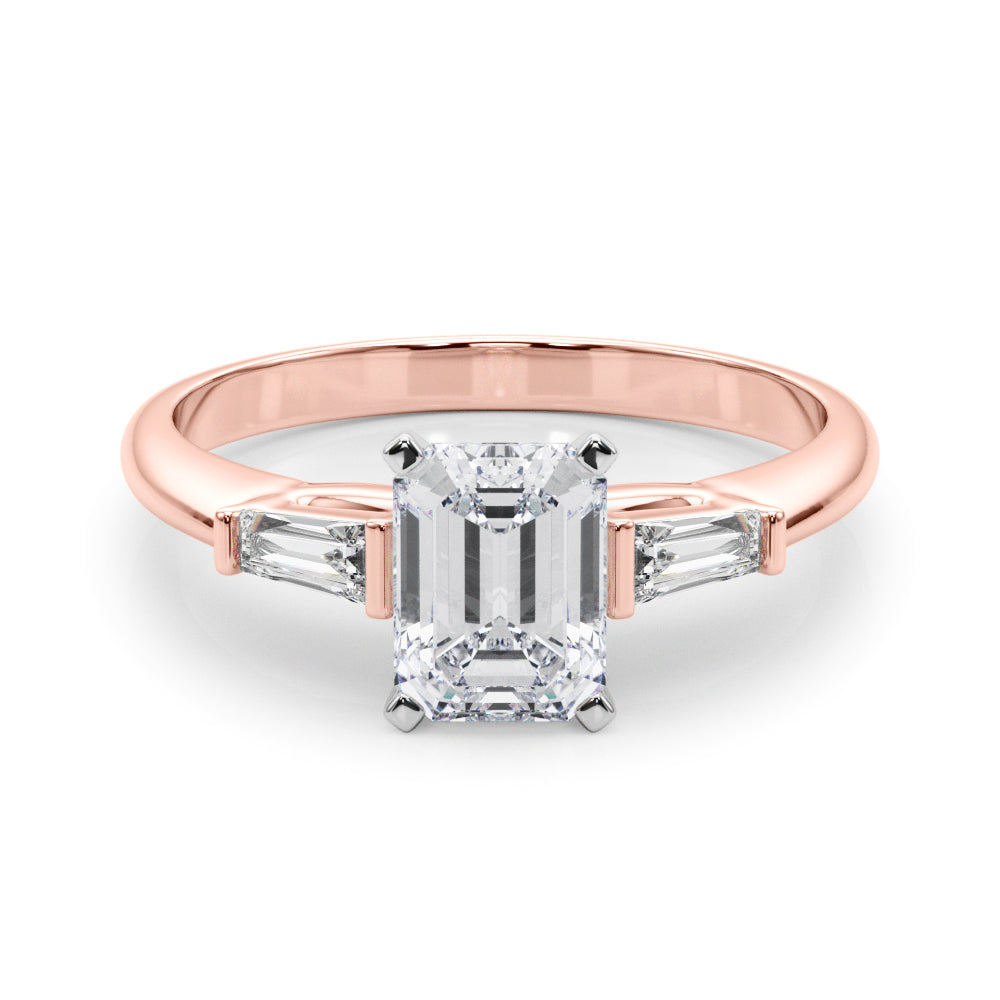 Majestic Remount Ring Round Diamond Engagement Ring in 10K/14K gold and platinum with certified lab-grown or natural diamonds
