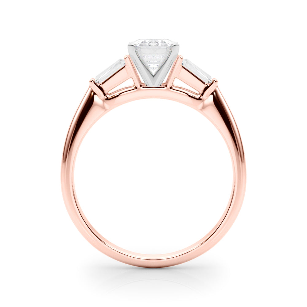 Majestic Remount Ring Round Diamond Engagement Ring in 10K/14K gold and platinum with certified lab-grown or natural diamonds