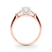 Majestic Remount Ring Round Diamond Engagement Ring in 10K/14K gold and platinum with certified lab-grown or natural diamonds