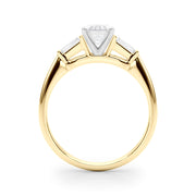 Majestic Remount Ring Round Diamond Engagement Ring in 10K/14K gold and platinum with certified lab-grown or natural diamonds