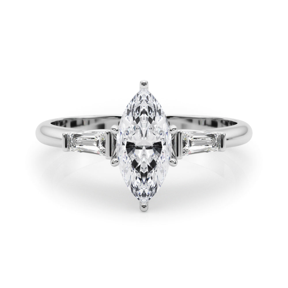 Majestic Remount Ring Round Diamond Engagement Ring in 10K/14K gold and platinum with certified lab-grown or natural diamonds