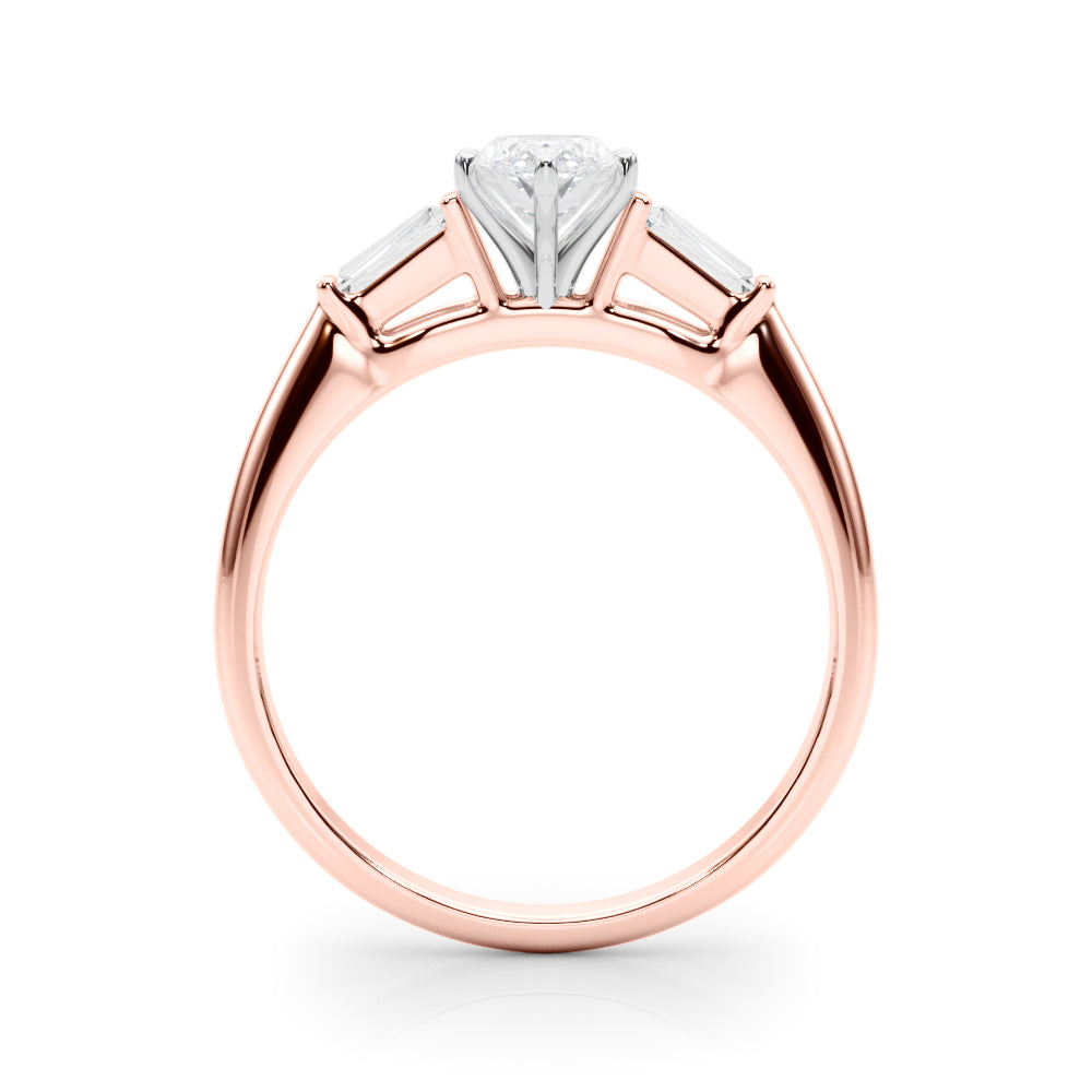 Majestic Remount Ring Round Diamond Engagement Ring in 10K/14K gold and platinum with certified lab-grown or natural diamonds