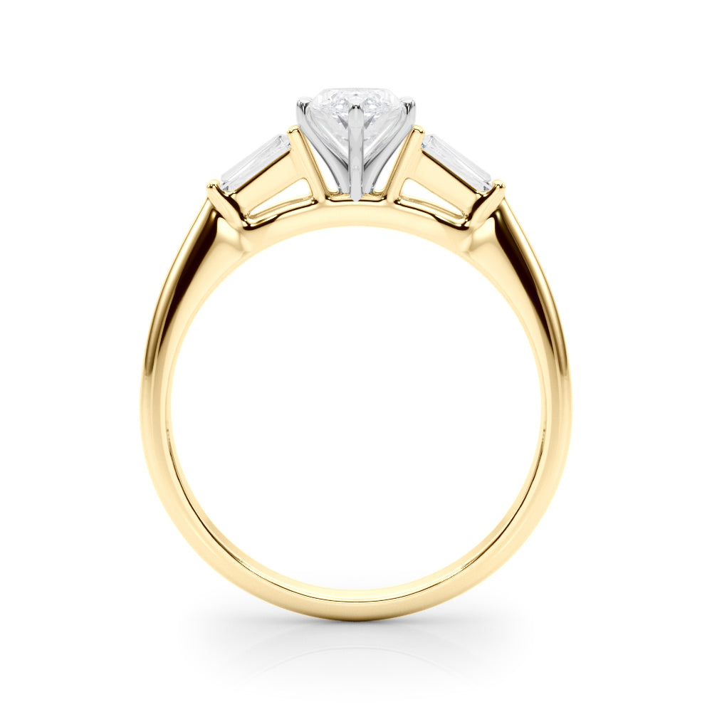 Majestic Remount Ring Round Diamond Engagement Ring in 10K/14K gold and platinum with certified lab-grown or natural diamonds