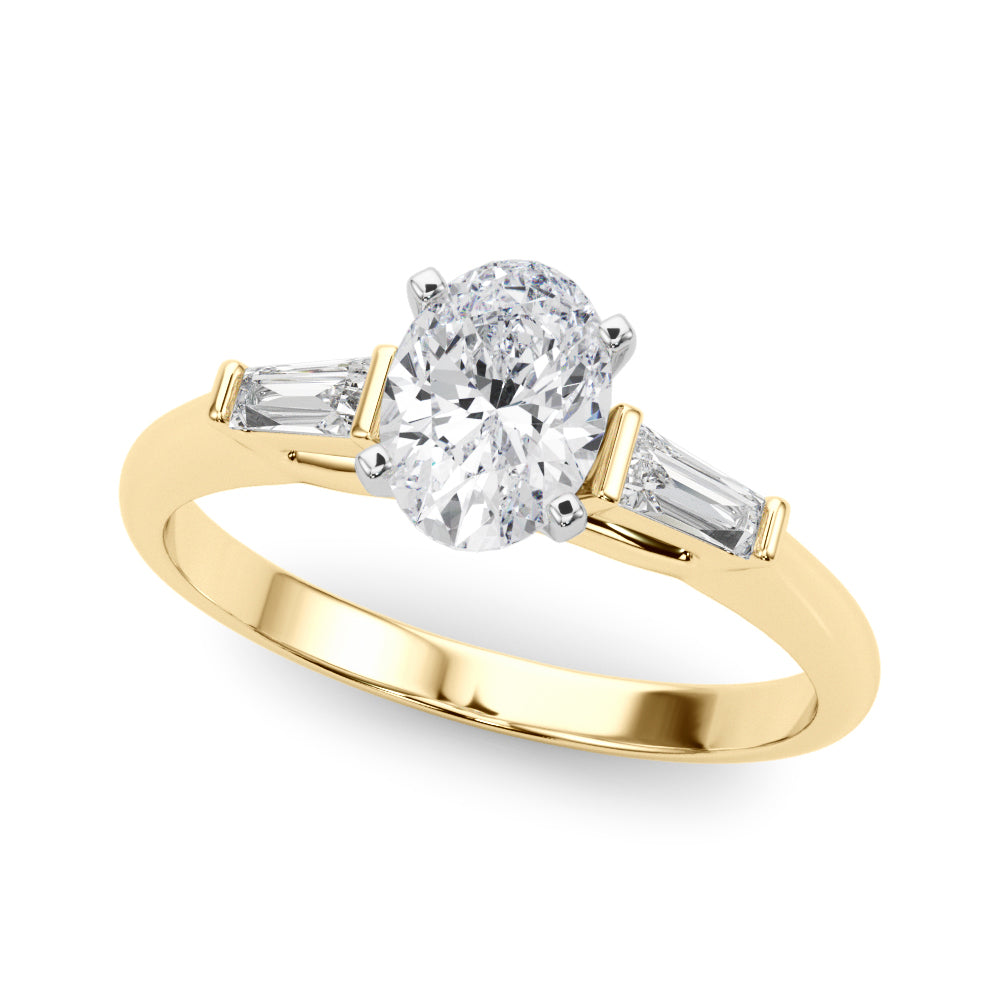 Majestic Remount Ring Round Diamond Engagement Ring in 10K/14K gold and platinum with certified lab-grown or natural diamonds