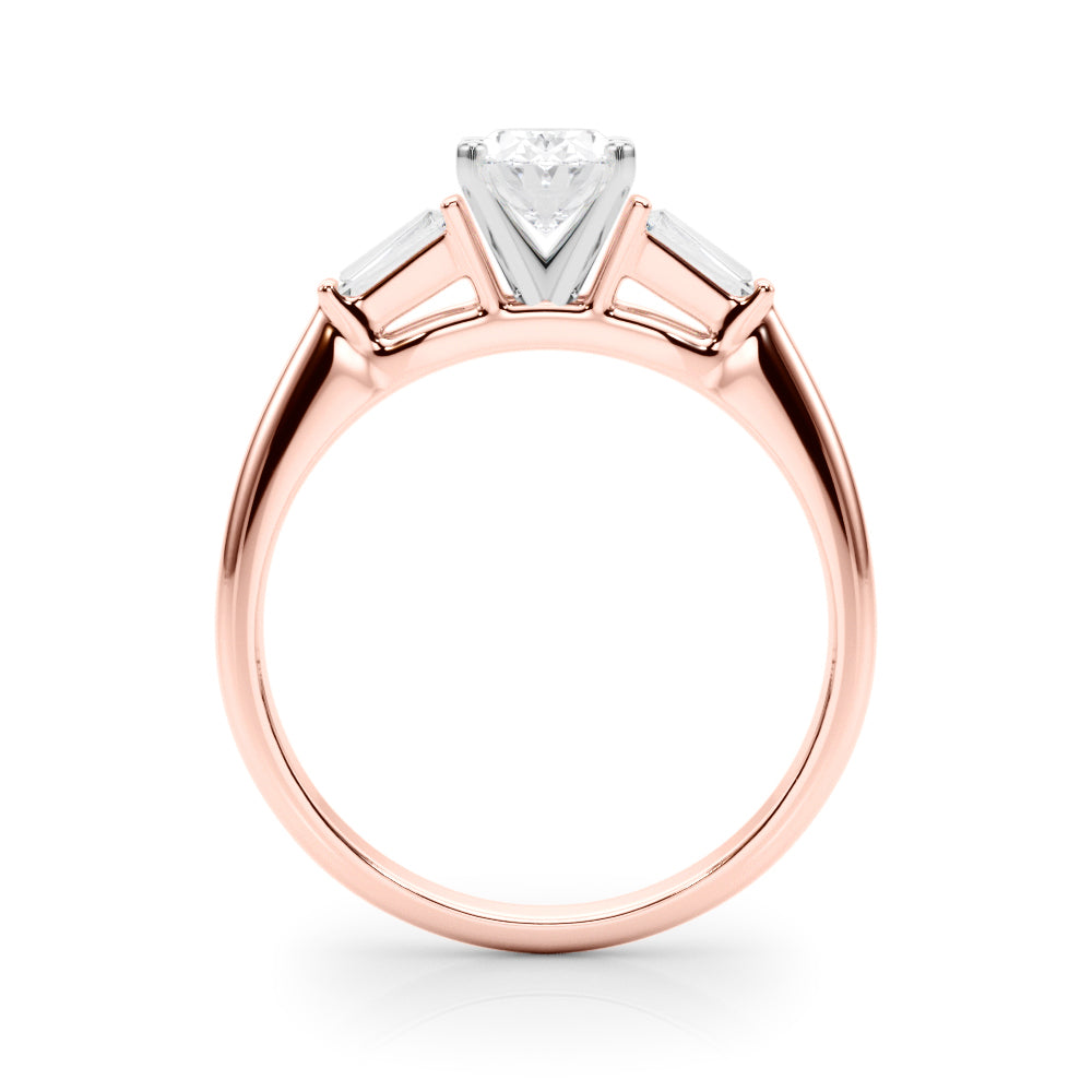 Majestic Remount Ring Round Diamond Engagement Ring in 10K/14K gold and platinum with certified lab-grown or natural diamonds