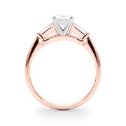 Majestic Remount Ring Round Diamond Engagement Ring in 10K/14K gold and platinum with certified lab-grown or natural diamonds