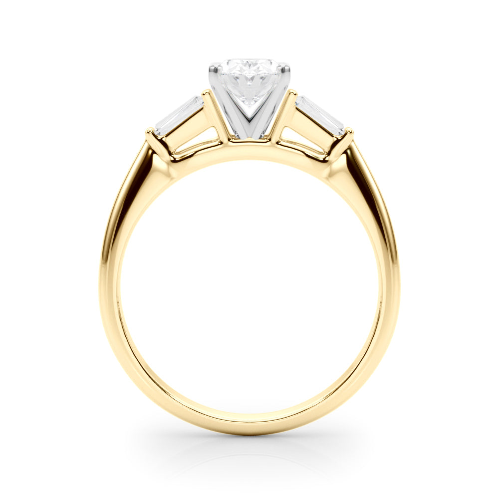 Majestic Remount Ring Round Diamond Engagement Ring in 10K/14K gold and platinum with certified lab-grown or natural diamonds