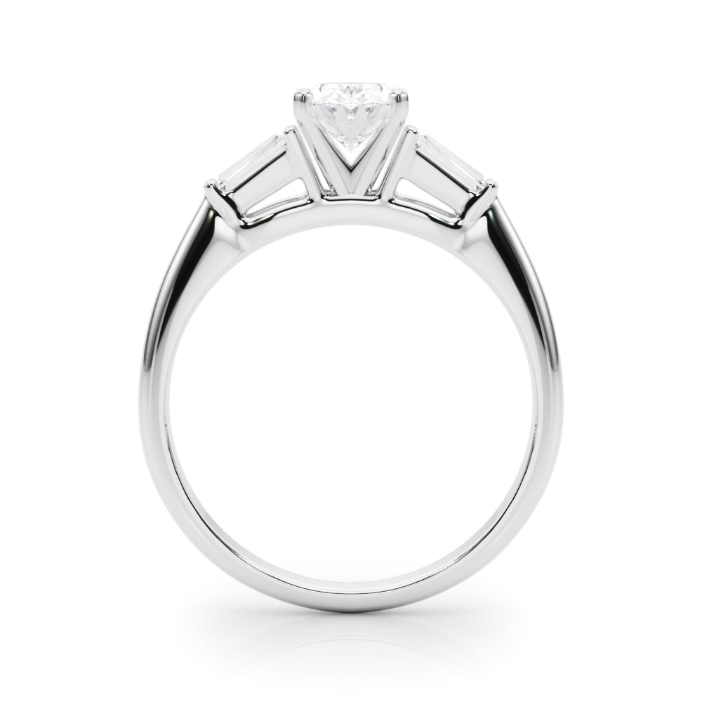 Majestic Remount Ring Round Diamond Engagement Ring in 10K/14K gold and platinum with certified lab-grown or natural diamonds