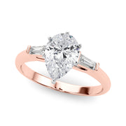 Majestic Remount Ring Round Diamond Engagement Ring in 10K/14K gold and platinum with certified lab-grown or natural diamonds