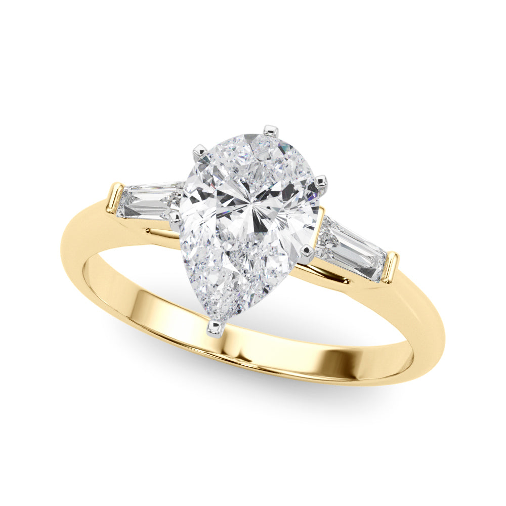 Majestic Remount Ring Round Diamond Engagement Ring in 10K/14K gold and platinum with certified lab-grown or natural diamonds