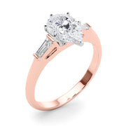 Majestic Remount Ring Round Diamond Engagement Ring in 10K/14K gold and platinum with certified lab-grown or natural diamonds