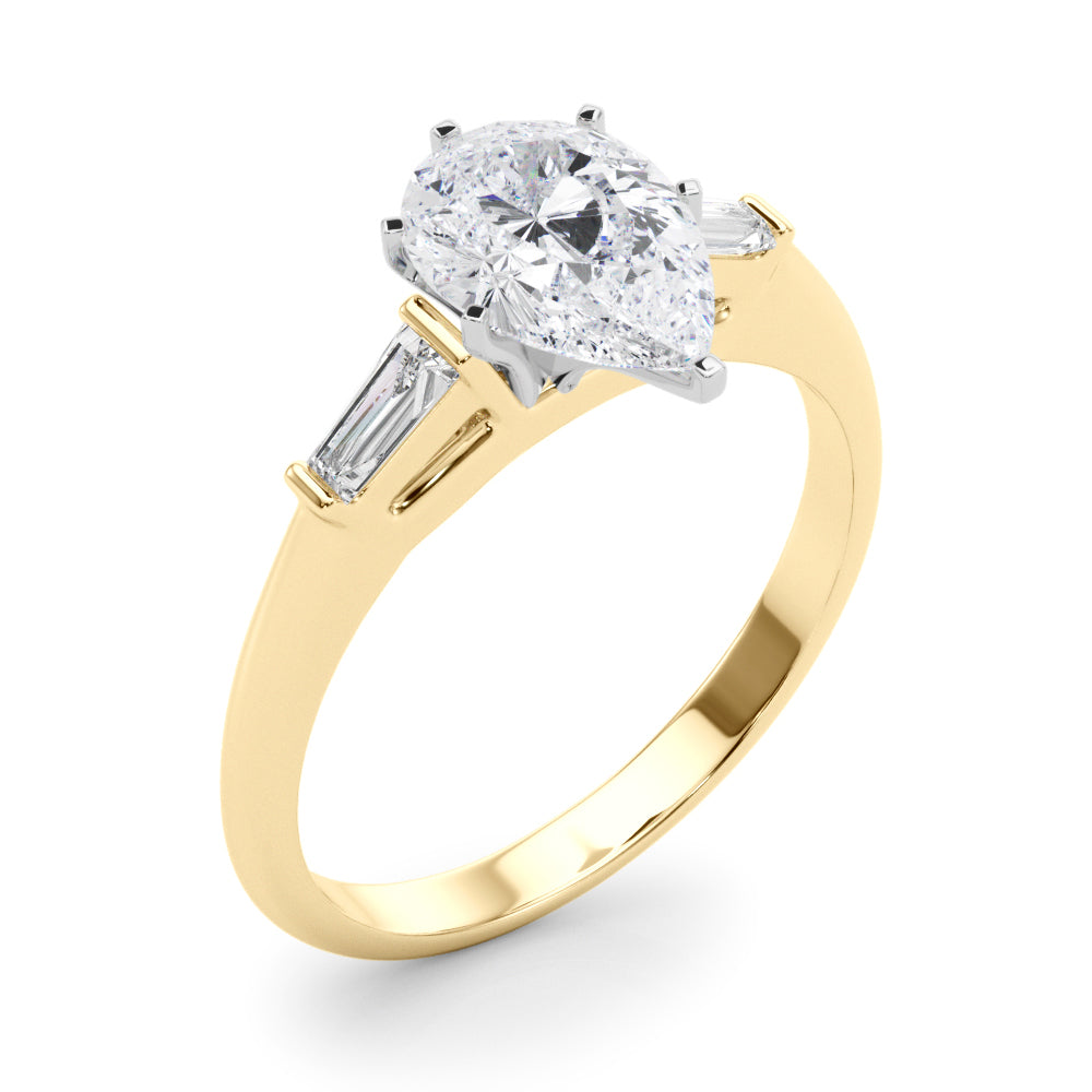 Majestic Remount Ring Round Diamond Engagement Ring in 10K/14K gold and platinum with certified lab-grown or natural diamonds