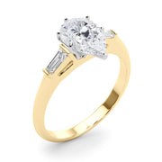 Majestic Remount Ring Round Diamond Engagement Ring in 10K/14K gold and platinum with certified lab-grown or natural diamonds