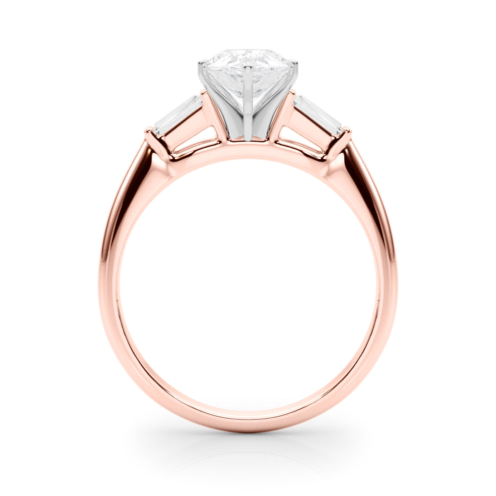 Majestic Remount Ring Round Diamond Engagement Ring in 10K/14K gold and platinum with certified lab-grown or natural diamonds