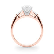 Majestic Remount Ring Round Diamond Engagement Ring in 10K/14K gold and platinum with certified lab-grown or natural diamonds