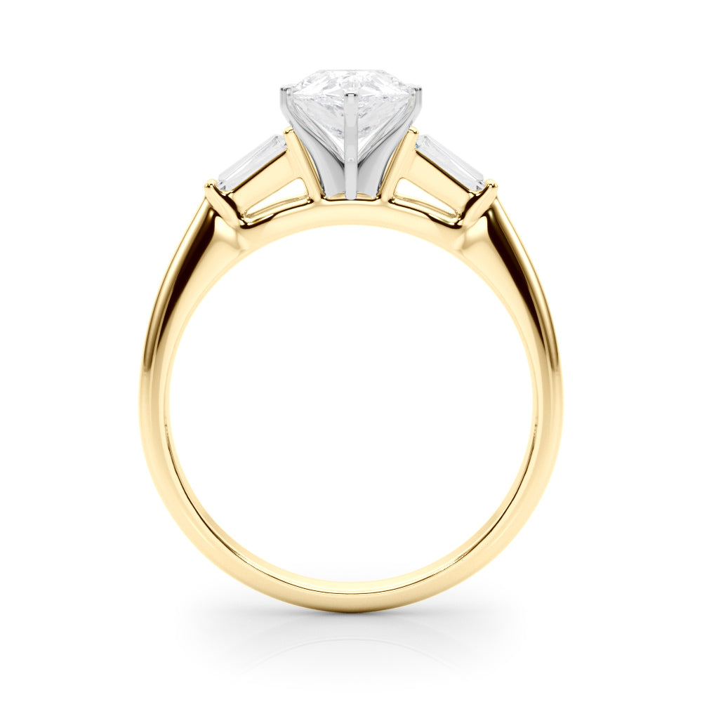 Majestic Remount Ring Round Diamond Engagement Ring in 10K/14K gold and platinum with certified lab-grown or natural diamonds