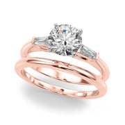 Majestic Remount Ring Round Diamond Engagement Ring in 10K/14K gold and platinum with certified lab-grown or natural diamonds