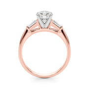 Majestic Remount Ring Round Diamond Engagement Ring in 10K/14K gold and platinum with certified lab-grown or natural diamonds