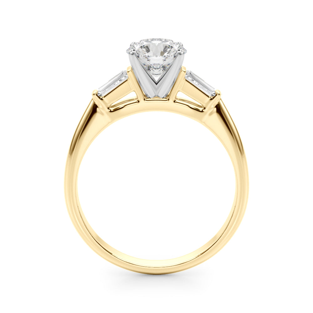 Majestic Remount Ring Round Diamond Engagement Ring in 10K/14K gold and platinum with certified lab-grown or natural diamonds