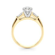 Majestic Remount Ring Round Diamond Engagement Ring in 10K/14K gold and platinum with certified lab-grown or natural diamonds