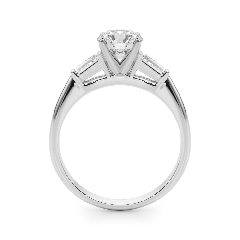 Majestic Remount Ring Round Diamond Engagement Ring in 10K/14K gold and platinum with certified lab-grown or natural diamonds
