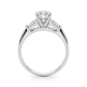 Majestic Remount Ring Round Diamond Engagement Ring in 10K/14K gold and platinum with certified lab-grown or natural diamonds