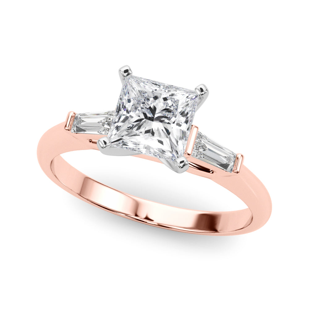 Majestic Remount Ring Round Diamond Engagement Ring in 10K/14K gold and platinum with certified lab-grown or natural diamonds