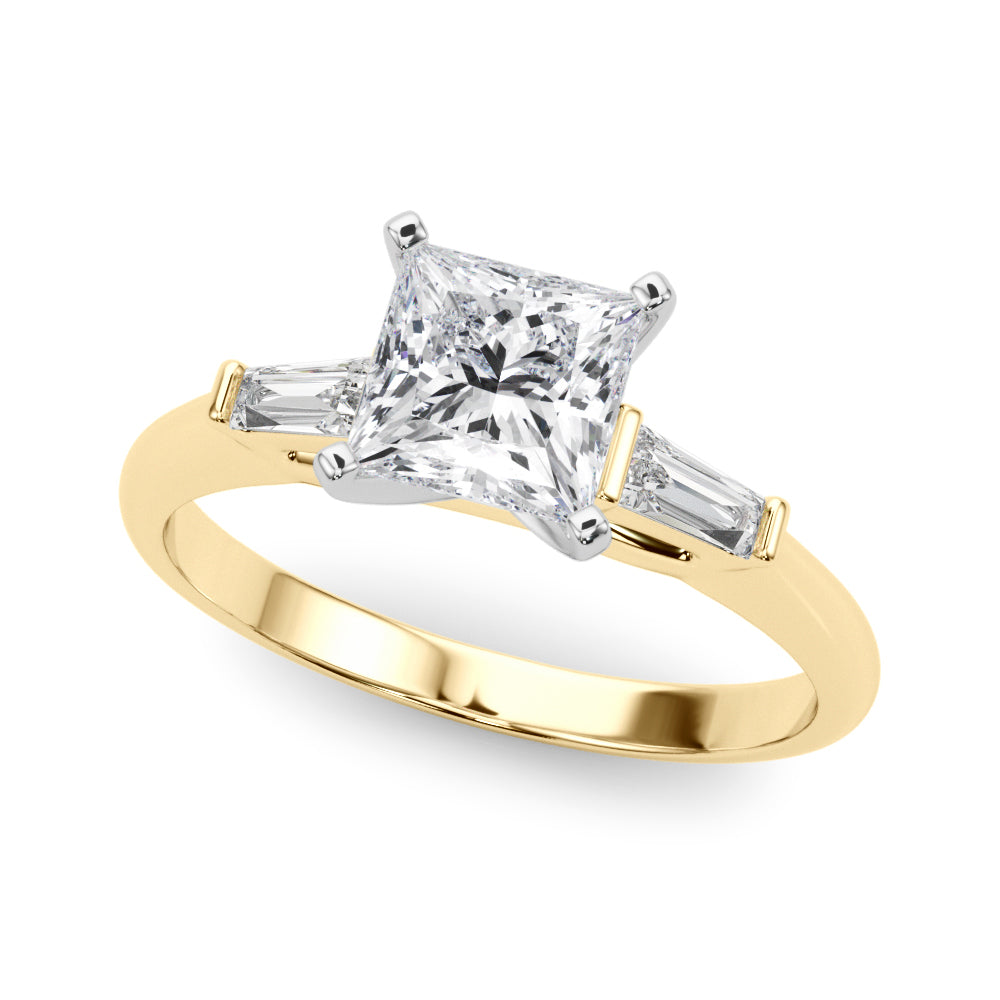 Majestic Remount Ring Round Diamond Engagement Ring in 10K/14K gold and platinum with certified lab-grown or natural diamonds